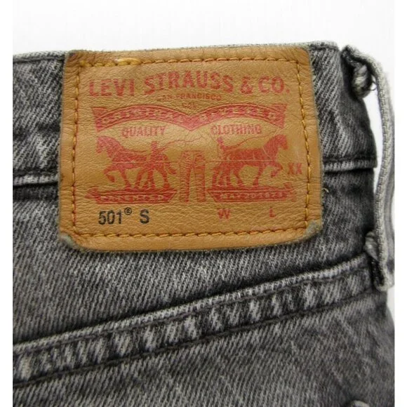 Levis 501 Jeans 28X30 Original Red Tab Button Fly Denim Slim Pants * - Picture 8 of 13